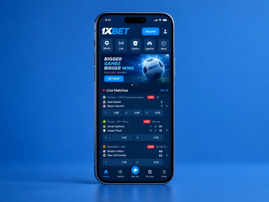 Aperçu de l'Application Mobile 1xBet pour les Joueurs Sénégalais